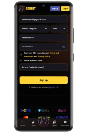 MasterCard casino promo code entry
